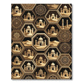 Golden Desert Mosque Hexagon Mosaic Rug