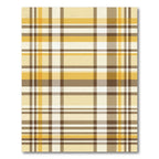 Yellow and Brown Plaid Checkered Rug