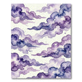 Ethereal Purple Watercolor Cloudscape Rug