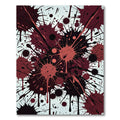 Dramatic Crimson Ink Splatter Abstract Rug