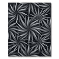 Modern Monochrome Botanical Starburst Art Rug
