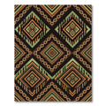 Geometric Earth Tone Chain Diamond Rug