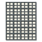 Gray Window Pane Grid Rug