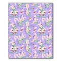 Whimsical Lavender Floral Abstract Flow Rug