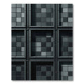 Charcoal Gray Tiled Grid Rug
