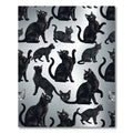 Playful Black Cats All Over Rug