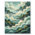 Misty Mountain River Swirl Rug