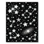 Cosmic White Stars Galaxy Sparkle Rug
