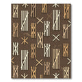 Golden Wood Grain Stripe Composition Rug
