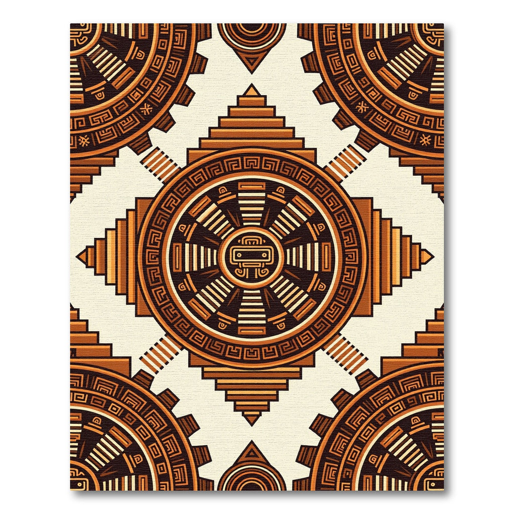 Sunburst Sunstone Geometric Medallion Rug