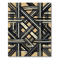 Modern Neutral Geometric Intersecting Line Rug