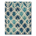 Teal Archway Lattice Interlocking Clouds Rug