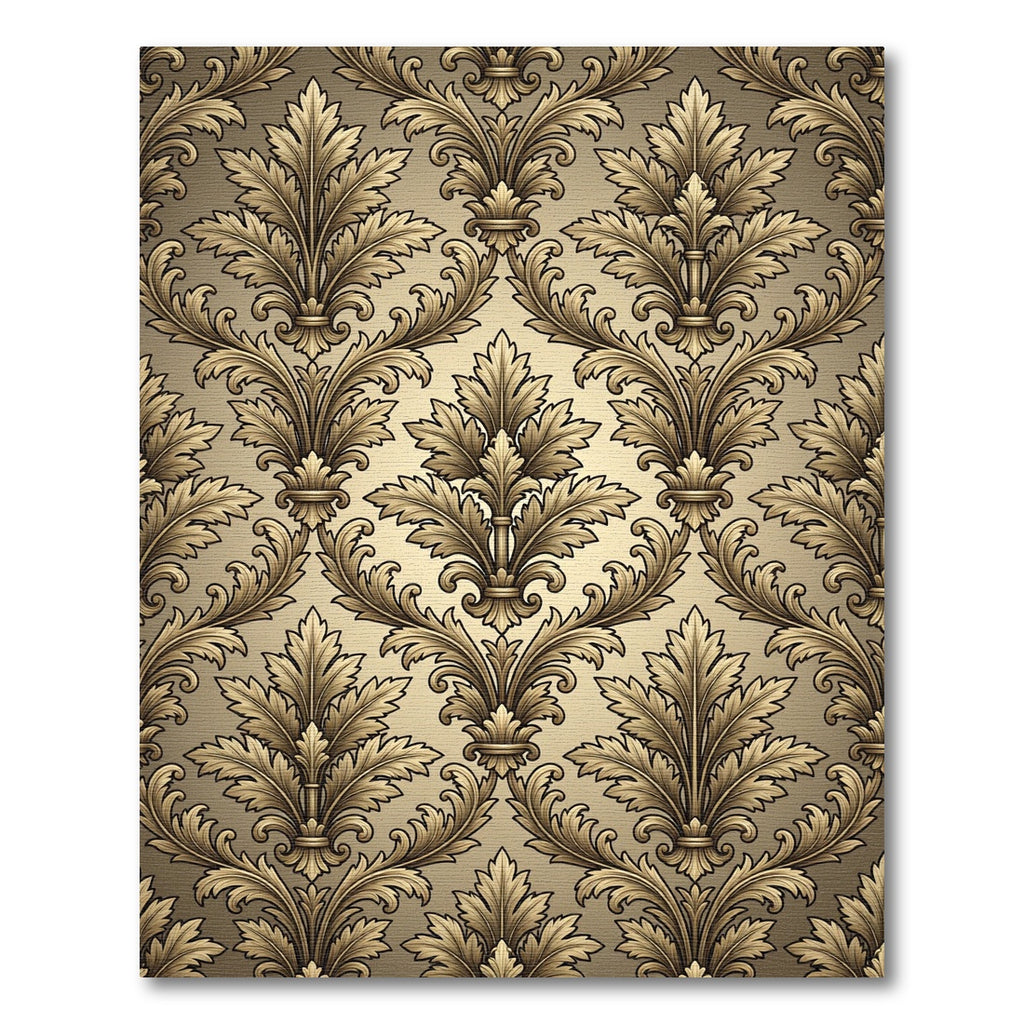 Golden Baroque Acanthus Scroll Rug