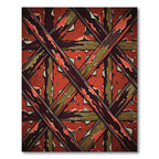 Rustic Crossed Wood Texture Rug