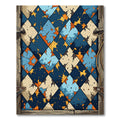 Cracked Indigo Teal Diamond Talavera Rug