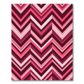 Pink Chevron Geometric Stripes Rug