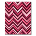 Pink Chevron Geometric Stripes Rug