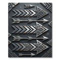 Tribal Gray Arrow Geometric Layout Rug