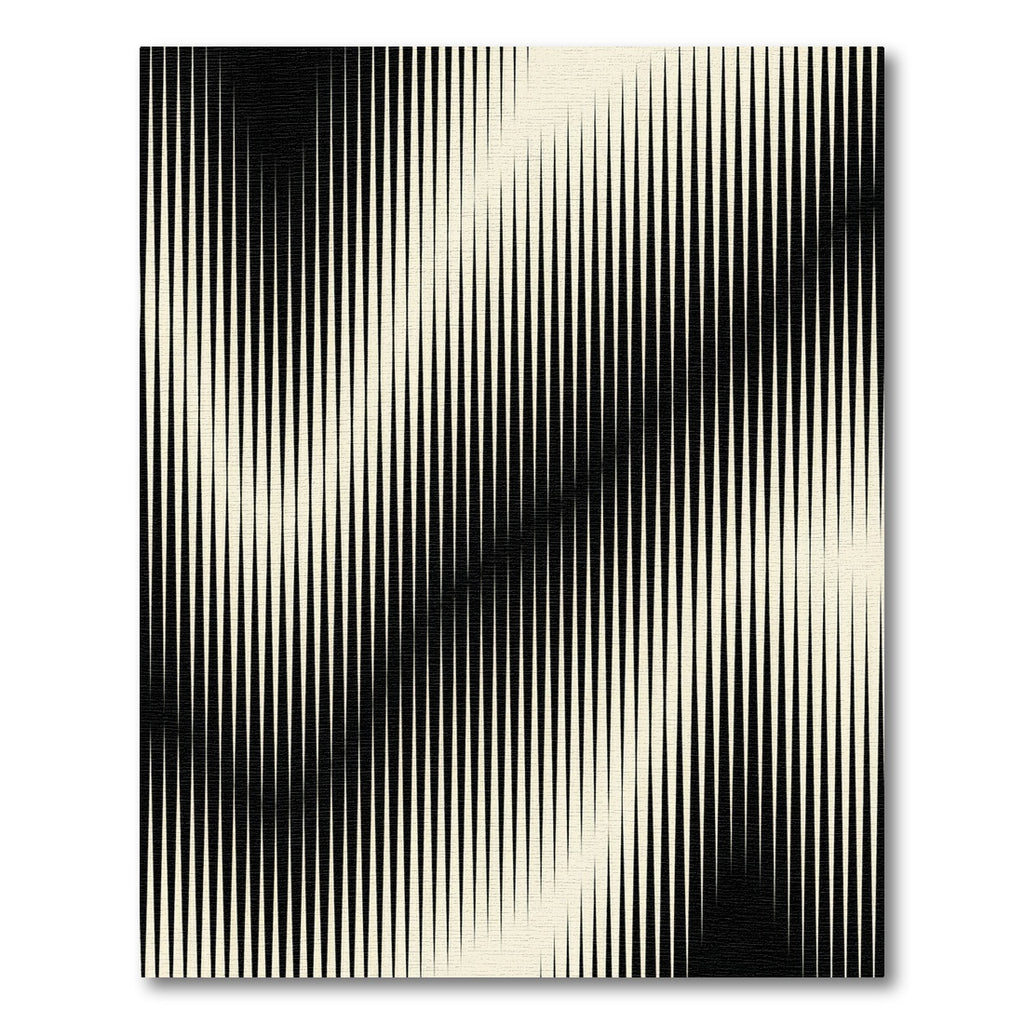 Monochromatic Vertical Linear Abstract Art Rug