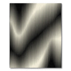 Monochromatic Vertical Linear Abstract Art Rug
