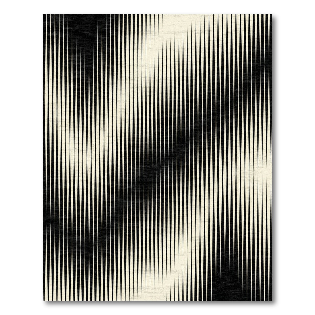 Monochromatic Vertical Linear Abstract Art Rug