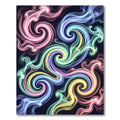 Vibrant Multicolored Ethereal Swirling Smoke Rug