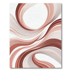 Modern Terracotta Abstract Flowing Lines Rug