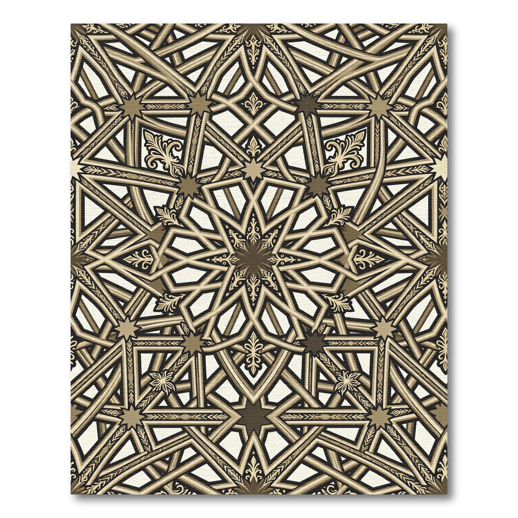 Intricate Geometric Star Medallion Rug