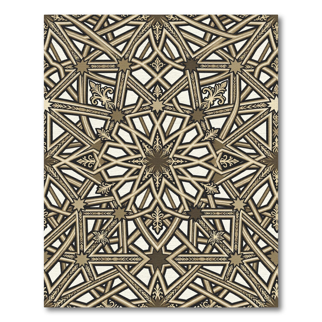 Intricate Geometric Star Medallion Rug