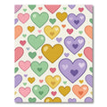 Playful Pastel Heart Mosaic Rug