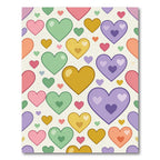 Playful Pastel Heart Mosaic Rug