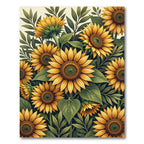 Vibrant Golden Sunflower Meadow Rug
