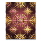 Celestial Gold and Rose Compass Art Rug
