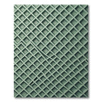 Sage Green Geometric Lattice Grid Rug