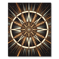 Celestial Golden Starburst Geometric Rug