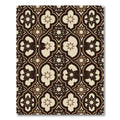Earthy Brown Geometric Star Arch Rug