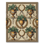 Golden Urn Laurel Garland Draping Rug
