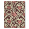 Romantic Pink Heart Lace Flourish Rug