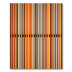 Orange Toned Vertical Stripe Texture Rug