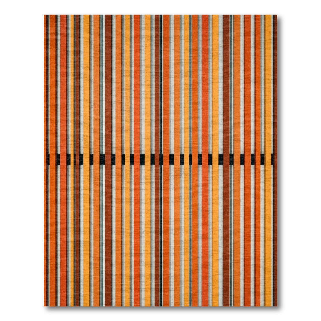 Orange Toned Vertical Stripe Texture Rug