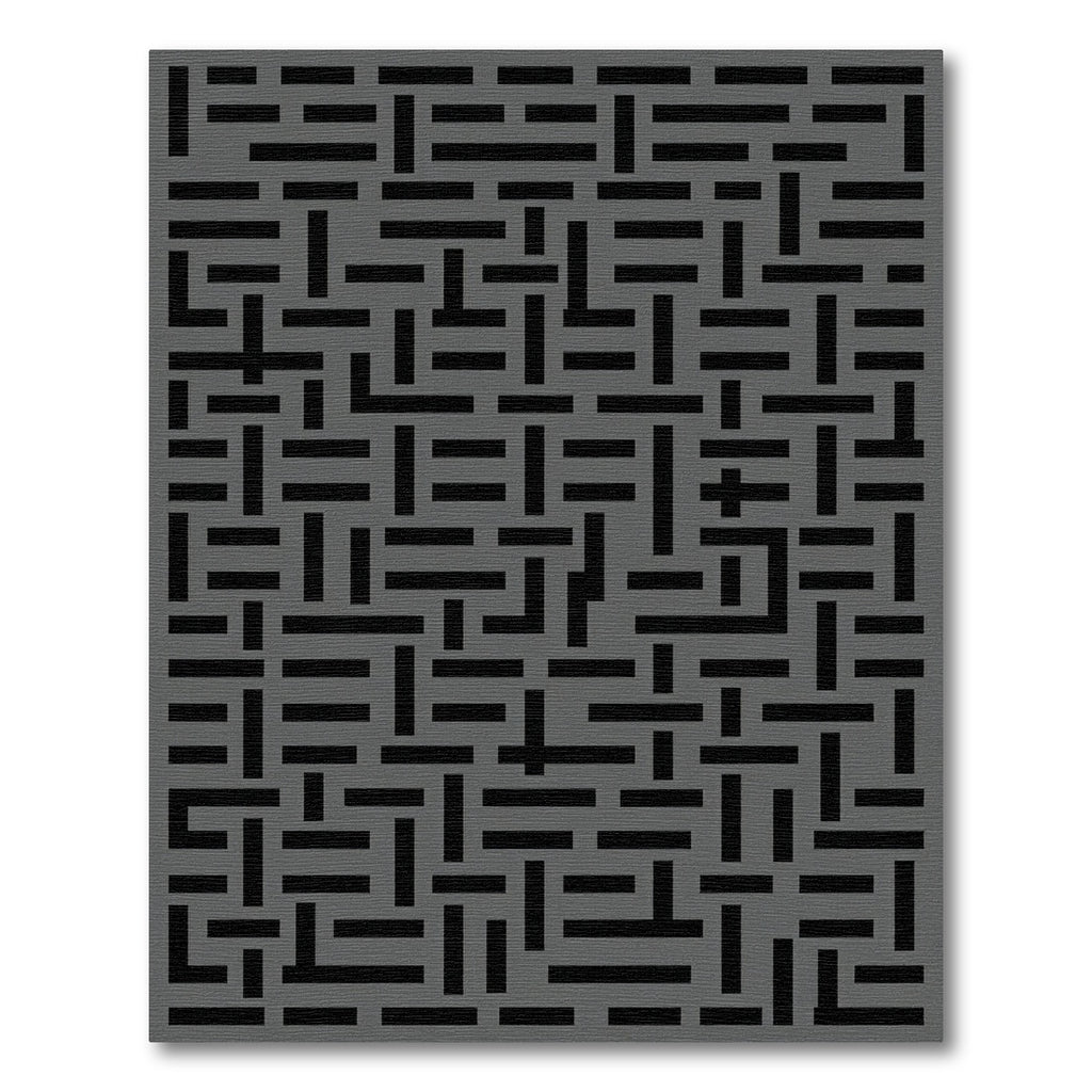 Dark Gray Interlocking Labyrinth Rug