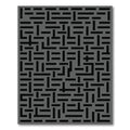 Dark Gray Interlocking Labyrinth Rug