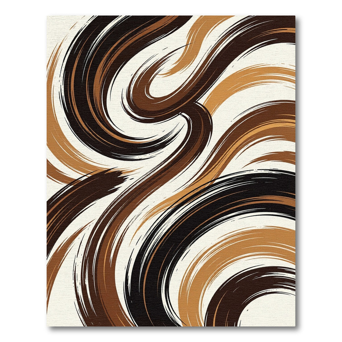 Earthy Swirl Brushstroke Rug