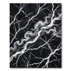 Monochrome Branch Swirl Marble Rug