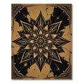 Gothic Golden Lotus Mandala Art Rug