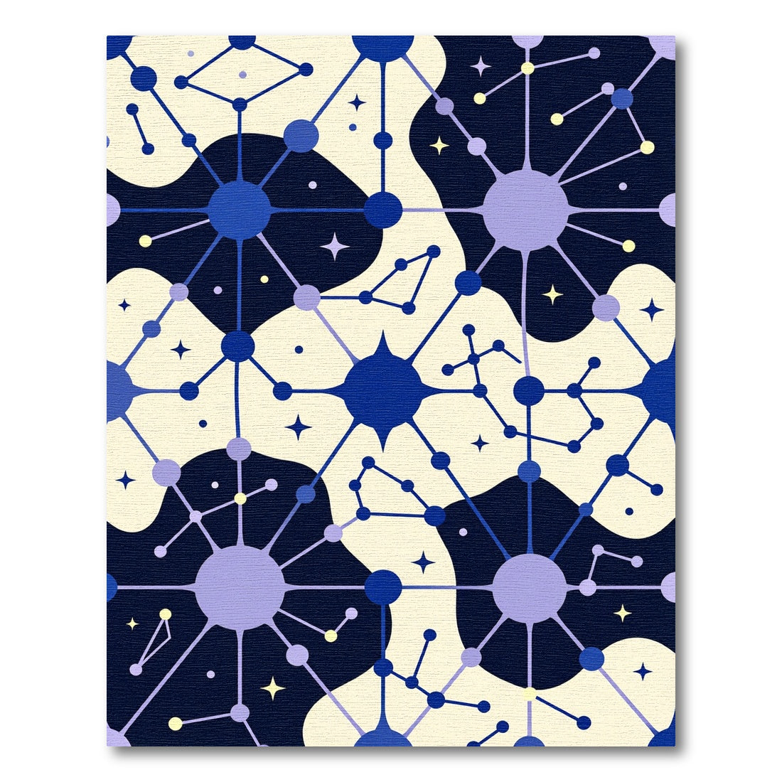 Cosmic Celestial Constellation Molecules Rug