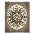 Vintage Floral Medallion Border Rug