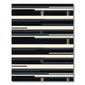 Minimalist Monochrome Horizontal Geometric Lines Rug