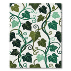 Charming Forest Ivy Green Botanical Wallpaper Rug