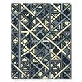 Gray Cream Intersecting Geometric Lines Rug
